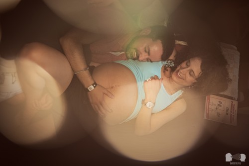 Sesión de embarazo en casa